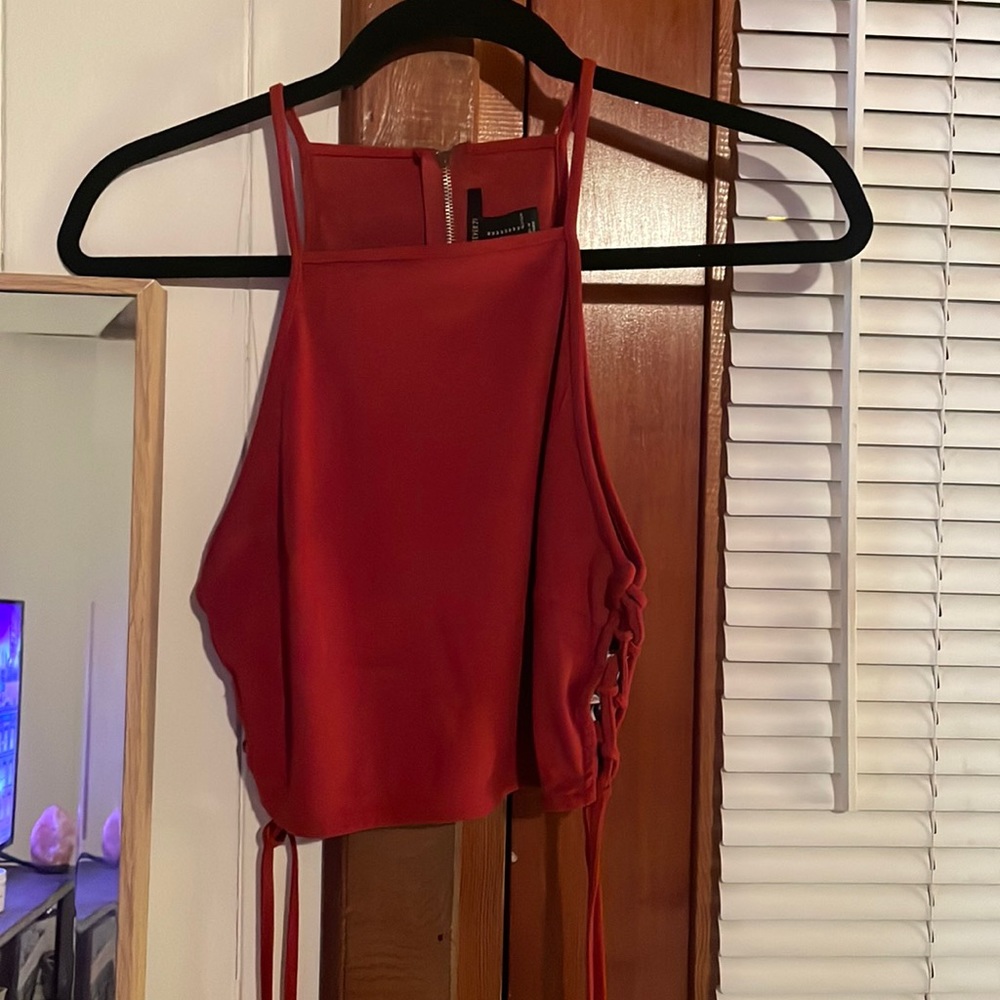 Suede Crop Top